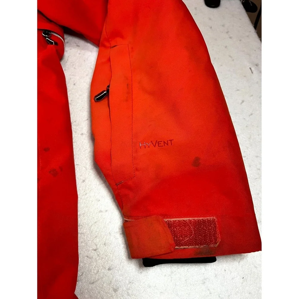The North Face Hyvent Insulated Ski Jacket Mens XL Red Hiking Outdoor Full Zip